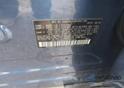 2020 Subaru Ascent Limited из США, поврежденный, VIN 4S4WMALD8L3475669